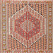 Square Traditional Brown Persian Rug, tr226