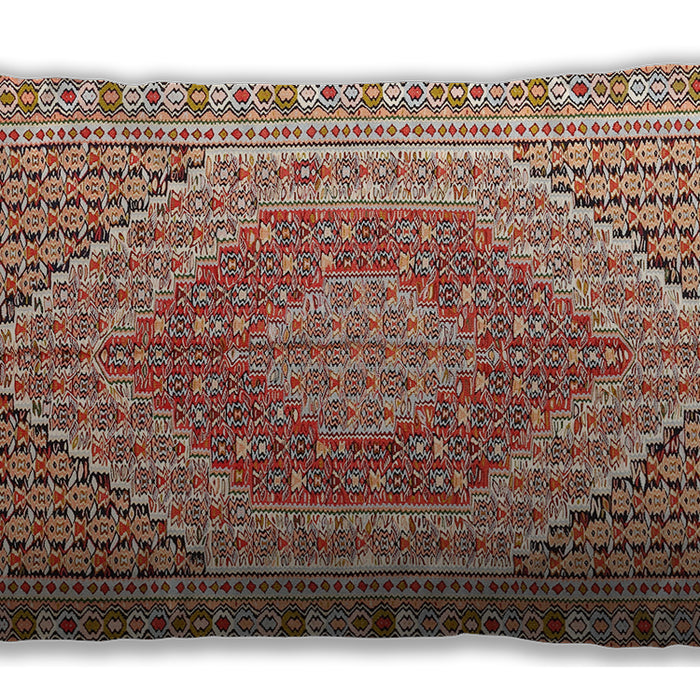 Traditional Classic Rectangular Brown Lumbar Throw Pillow, 13 inch by 19 inch, lbtr226