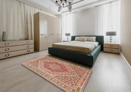 Traditional Brown Persian Rug in a Bedroom, tr226