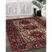 Traditional Dark Gold Brown Persian Rug in Family Room, tr2271