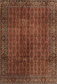 Machine Washable Traditional Saffron Red Rug, wshtr2272