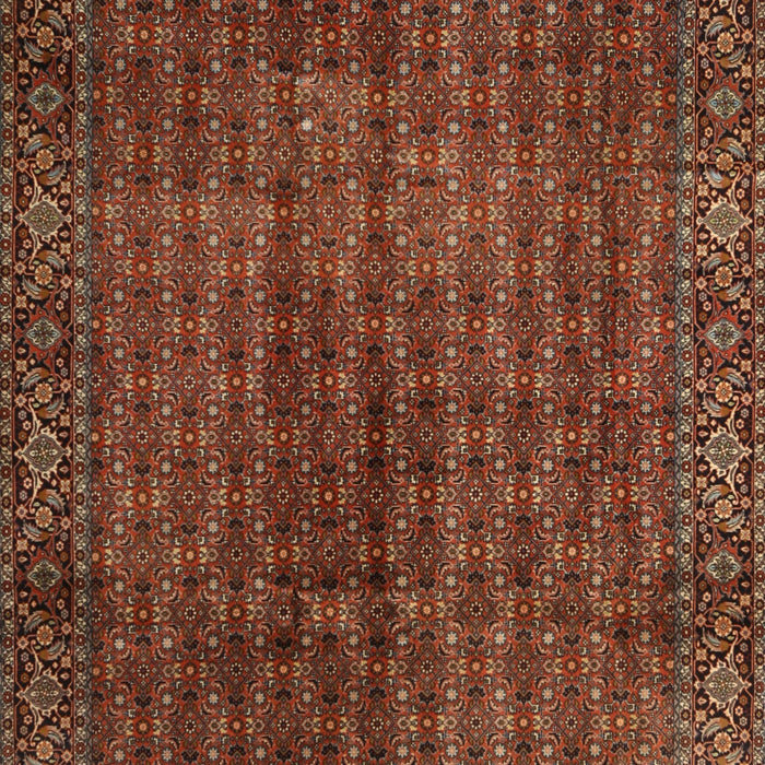 Machine Washable Traditional Saffron Red Rug, wshtr2272