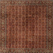 Square Traditional Saffron Red Persian Rug, tr2272