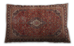 Traditional Classic Rectangular Orange Salmon Pink Lumbar Throw Pillow, 13 inch by 19 inch, lbtr2273