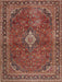 Traditional Orange Salmon Pink Persian Rug, tr2273