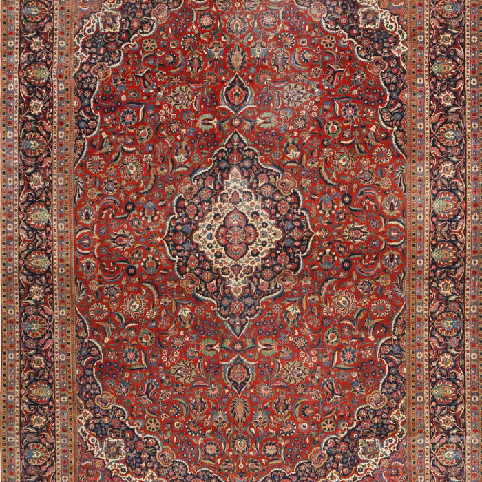 Traditional Orange Salmon Pink Persian Rug, tr2273