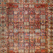 Square Traditional Saffron Red Persian Rug, tr2274