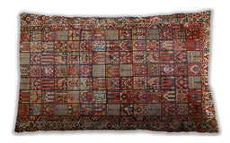 Traditional Classic Rectangular Saffron Red Lumbar Throw Pillow, 13 inch by 19 inch, lbtr2274
