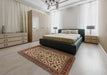 Machine Washable Traditional Peru Brown Rug in a Bedroom, wshtr2275