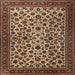 Round Machine Washable Traditional Peru Brown Rug, wshtr2275