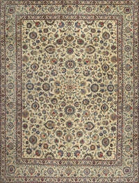 Machine Washable Traditional Coffee Brown Rug, wshtr2277