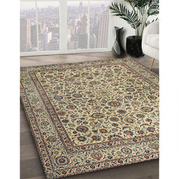 Traditional Coffee Brown Persian Rug in Family Room, tr2277