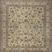 Square Traditional Coffee Brown Persian Rug, tr2277