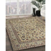 Machine Washable Traditional Coffee Brown Rug in a Family Room, wshtr2277