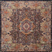 Round Machine Washable Traditional Camel Brown Rug, wshtr2278