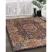 Traditional Camel Brown Persian Rug in Family Room, tr2278