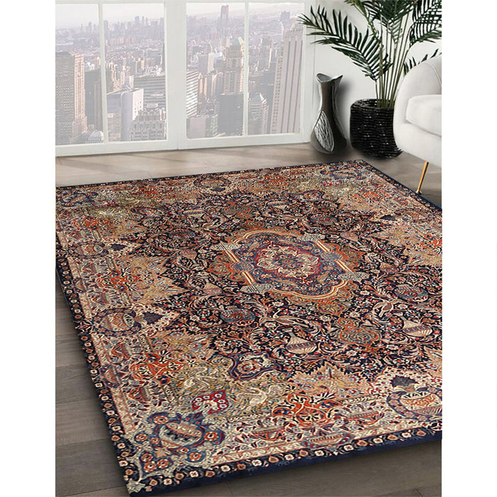 Machine Washable Traditional Camel Brown Rug in a Family Room, wshtr2278