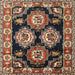 Square Traditional Camel Brown Persian Rug, tr2279
