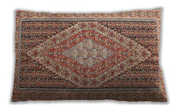 Traditional Classic Rectangular Fire Brick Red Lumbar Throw Pillow, 13 inch by 19 inch, lbtr227