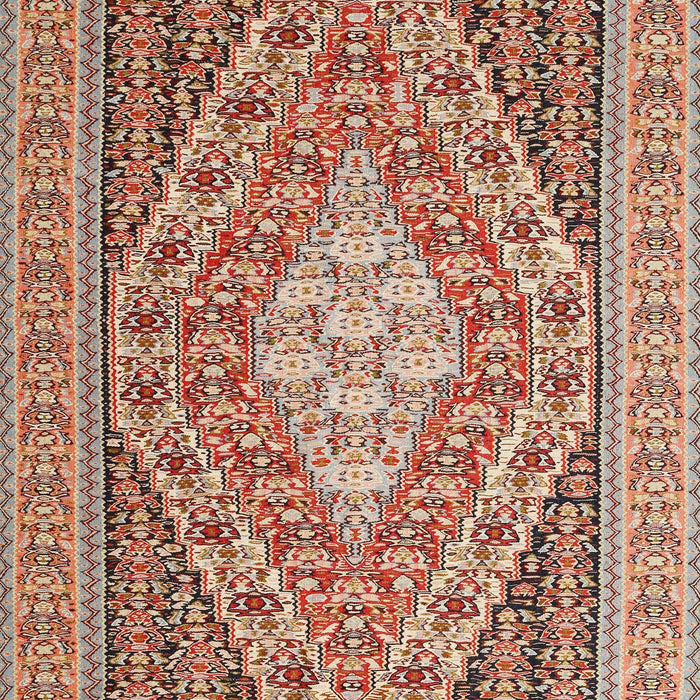 Traditional Fire Brick Red Medallion Rug, tr227