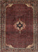 Machine Washable Traditional Deep Red Rug, wshtr2280