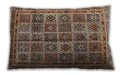 Traditional Classic Rectangular Brown Green Lumbar Throw Pillow, 13 inch by 19 inch, lbtr2281