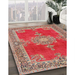 Machine Washable Traditional Light Copper Gold Rug in a Family Room, wshtr2282