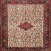 Round Machine Washable Traditional Light French Beige Brown Rug, wshtr2283