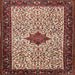 Square Traditional Light French Beige Brown Persian Rug, tr2283