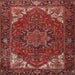 Square Traditional Rust Pink Persian Rug, tr2284