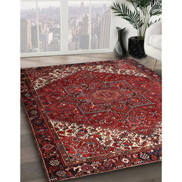 Traditional Red Persian Rug in Family Room, tr2285