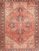 Machine Washable Traditional Red Rug, wshtr2289