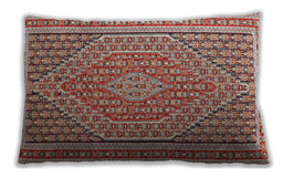 Traditional Classic Rectangular Fire Brick Red Lumbar Throw Pillow, 13 inch by 19 inch, lbtr228