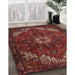 Traditional Chestnut Brown Persian Rug in Family Room, tr2292