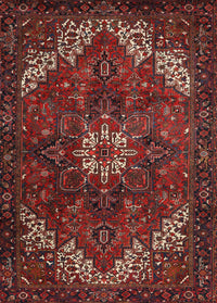 Machine Washable Traditional Chestnut Brown Rug, wshtr2292