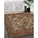 Machine Washable Traditional Bakers Brown Rug in a Family Room, wshtr2294