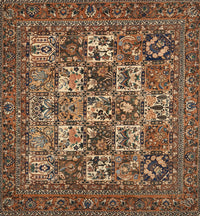 Machine Washable Traditional Bakers Brown Rug, wshtr2294