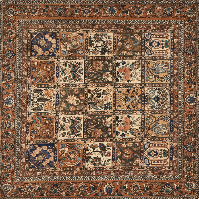 Square Traditional Bakers Brown Persian Rug, tr2294