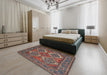 Traditional Pink Persian Rug in a Bedroom, tr2295