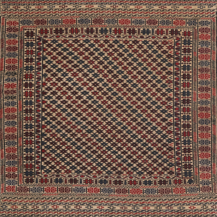 Square Traditional Red Southwestern Rug, tr2296