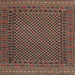 Square Traditional Red Southwestern Rug, tr2296