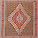 Square Traditional Brown Southwestern Rug, tr229