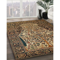 Traditional Bakers Brown Persian Rug in Family Room, tr22