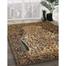 Machine Washable Traditional Bakers Brown Rug in a Family Room, wshtr22