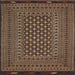 Square Traditional Bakers Brown Southwestern Rug, tr2300