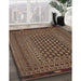 Machine Washable Traditional Bakers Brown Rug in a Family Room, wshtr2300