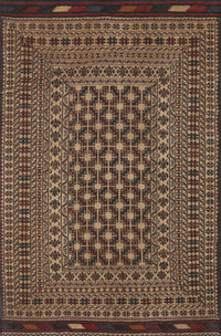 Machine Washable Traditional Bakers Brown Rug, wshtr2300