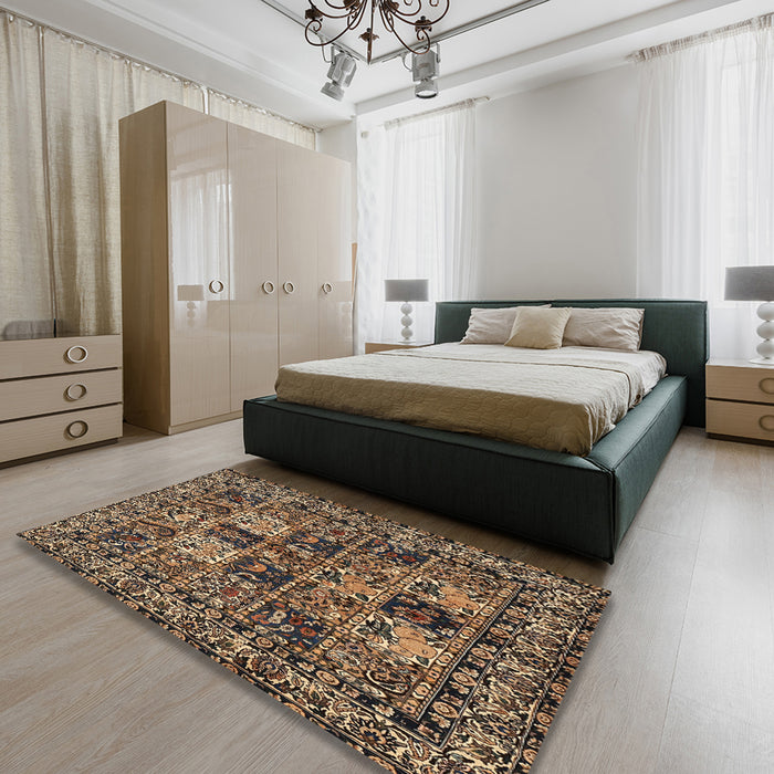 Traditional Red Persian Rug in a Bedroom, tr2301