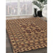 Machine Washable Traditional Bronze Brown Rug in a Family Room, wshtr2302