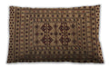 Traditional Classic Rectangular Bronze Brown Lumbar Throw Pillow, 13 inch by 19 inch, lbtr2302